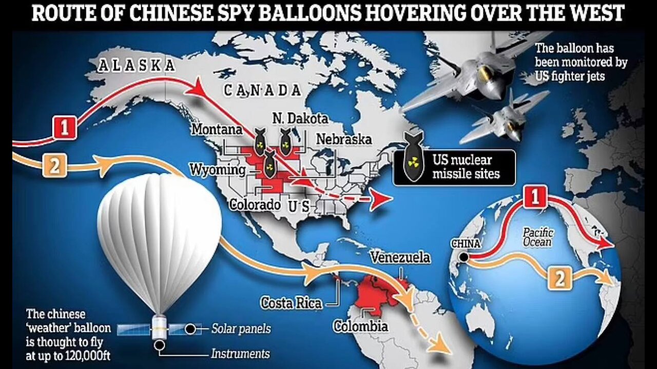 Beitrag vom 5.2.23 - Große Aufregung: Aus China kommender Ballon über der USA abgeschossen – Teil 1