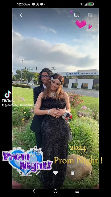 Granddaughter Jasmines Sr Prom.
