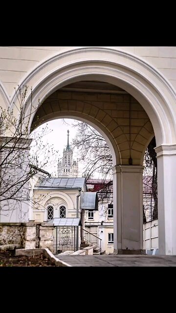 The beautiful Saint John the Baptist Monastery in Maly Ivanovsky Lane