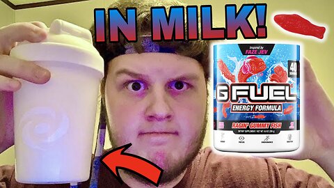 Trying Gummy Fish G FUEL In MILK