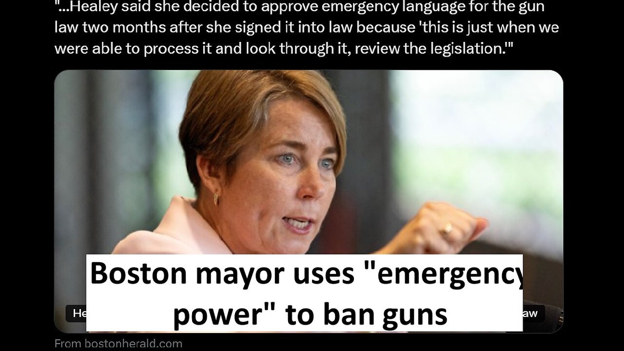 Boston Mayor uses “emergency power” to ban guns