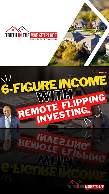6-FIGURE INCOME W/ REMOTE FLIPPING INVESTING…🏠🏦
