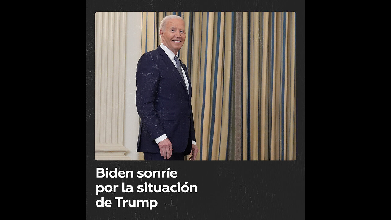 Biden sonríe al ser preguntado si Trump es un prisionero político