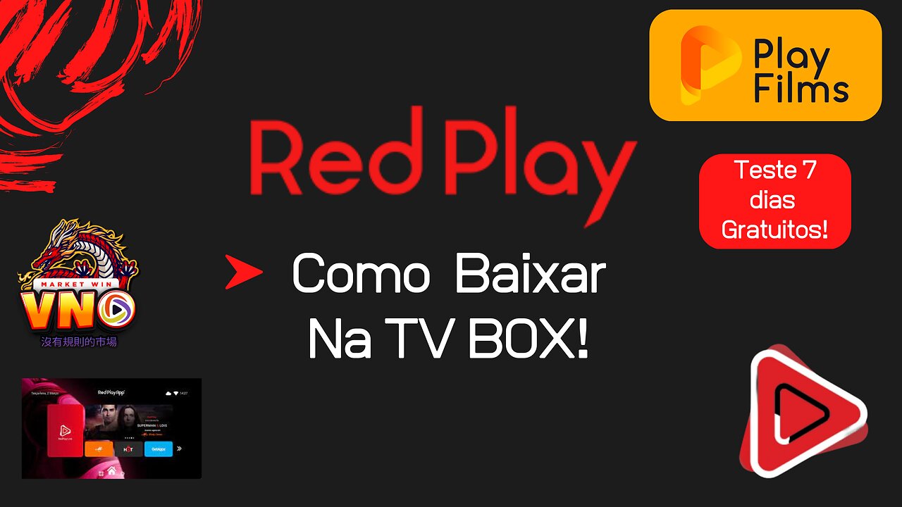 COMO BAIXAR O APLICATIVO REDPLAY NA TV BOX!