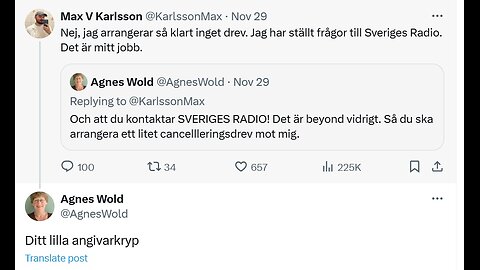 Rapport från Reval 2 december 2024: Kryp, sade Agnes