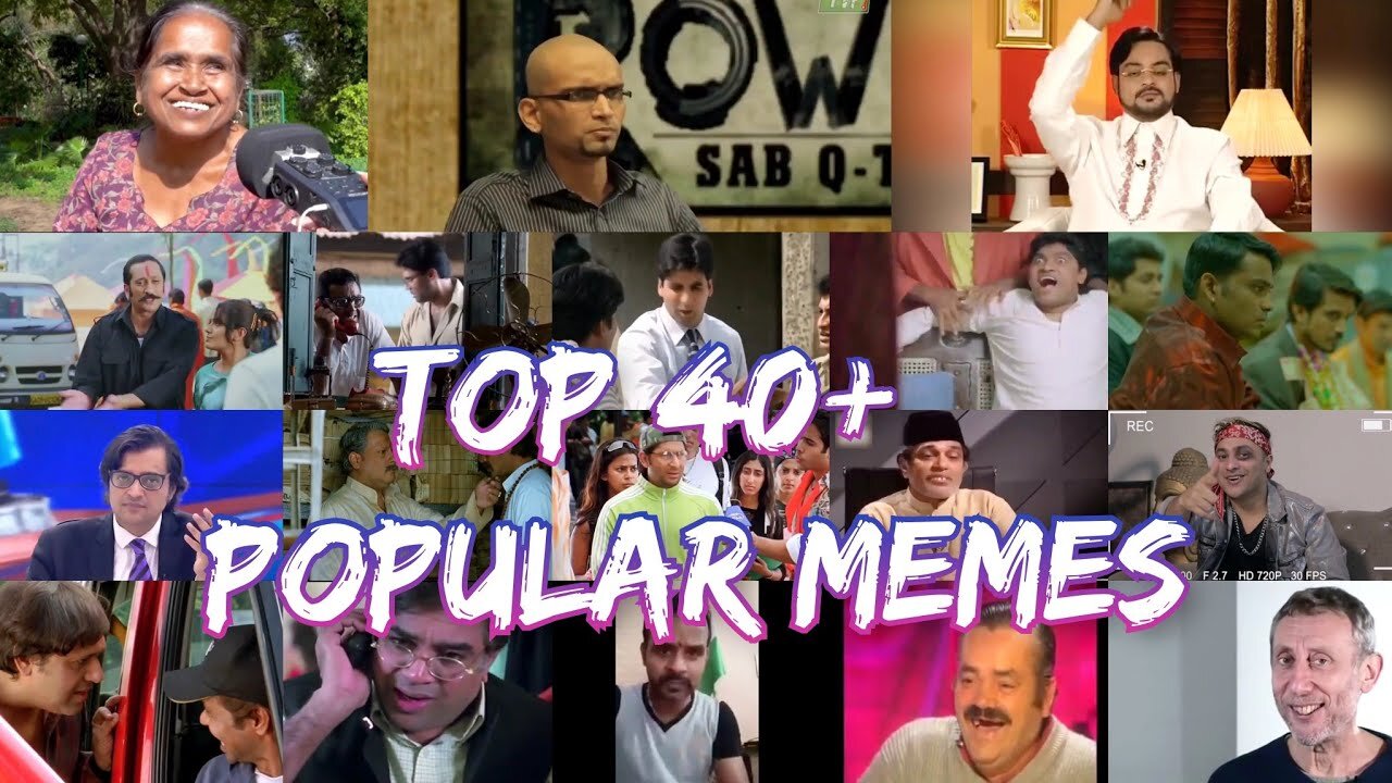 Top 40+ Memes _ Popular Meme Clips for Video Editing _ Indian Memes _ Meme Templates