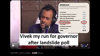 Vivek considering running for Governor, 1 poll has him at 40% winning in landslide