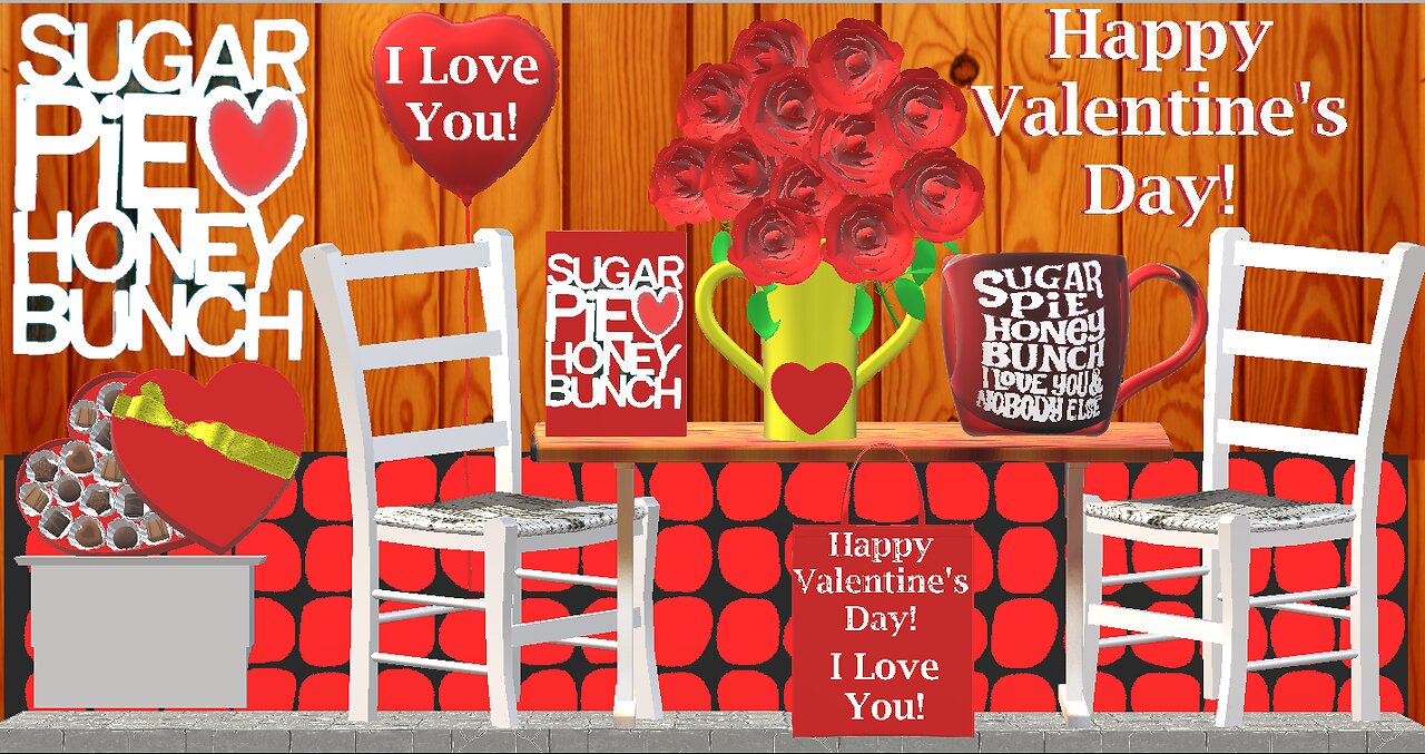 The Four Tops - I Can't Help Myself - Sugar Pie Honey Bunch - Happy Valentine's Day - Video Card