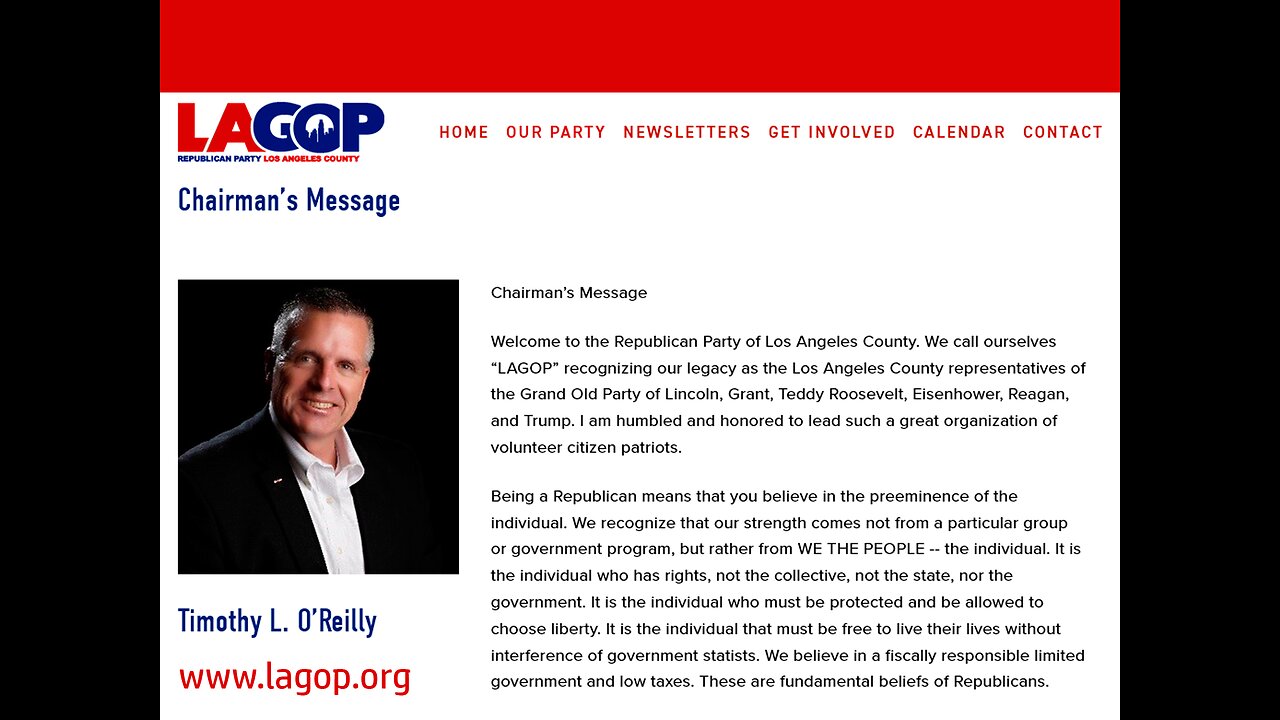 Los Angeles GOP chairman Timothy L. O’Reilly speak at Victory Elephant Breakfast