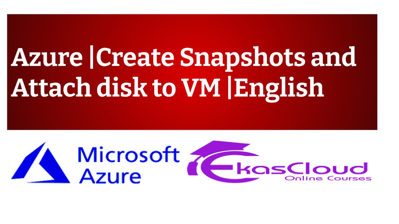 #AWS | Create Snapshot and Attach Disk to VM | English