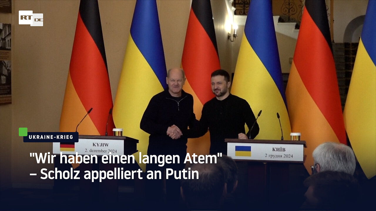 "Wir haben einen langen Atem" – Scholz appelliert an Putin