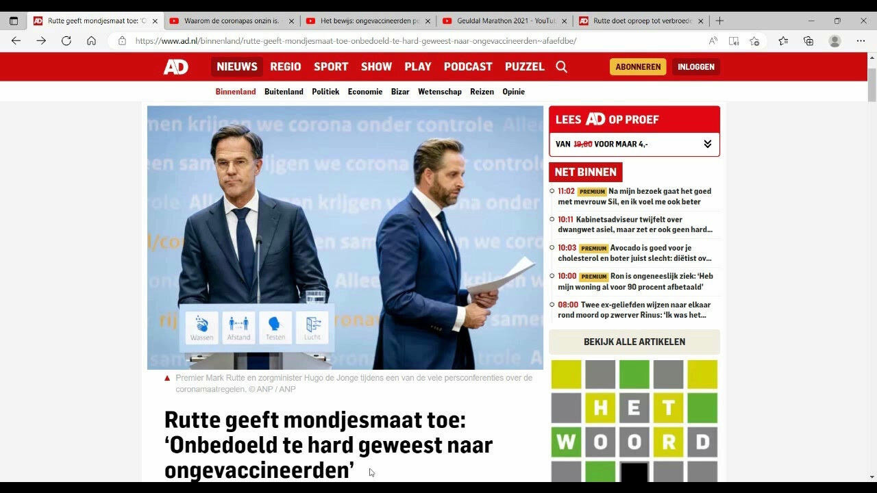 De onoprechte woorden van Mark Rutte.