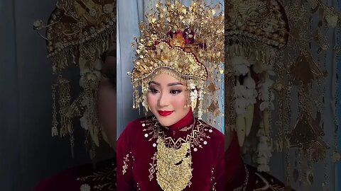 CUTE ! PENGANTIN ADAT PALEMBANG SUMATERA SELATAN INDONESIA #short #shorts #shortvideo