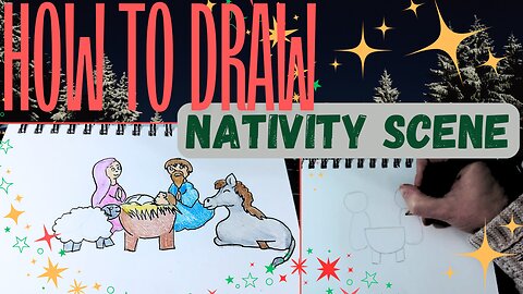 How To Draw Nativity Scene - 2 ways for Beginners