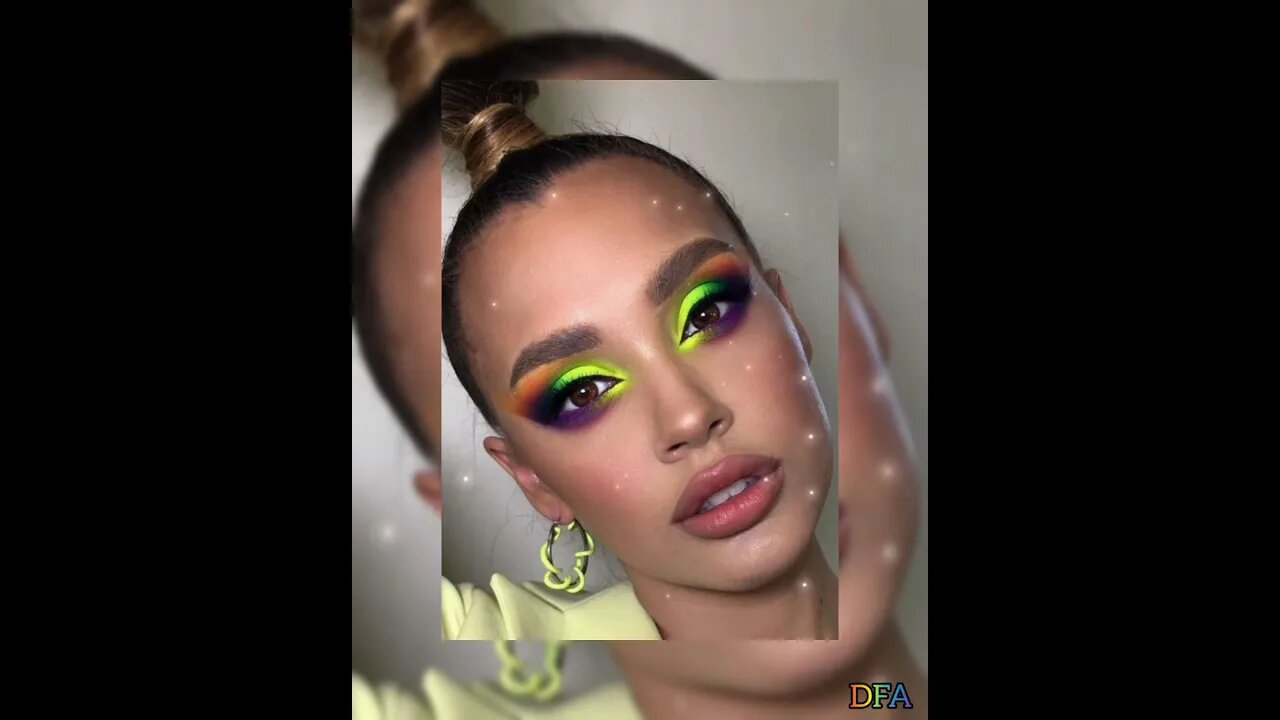 MAKEUP CORES NEON #makeup #makeuplook #make #makeneon #maquiagem