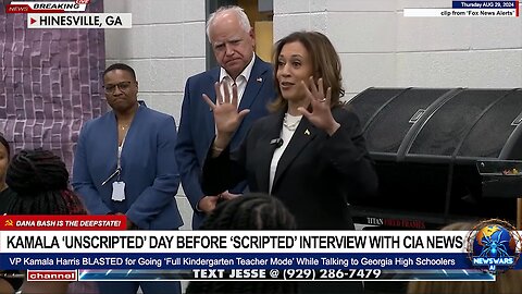 Kamala 'Unscripted' Day Before 'Scripted' Interview with CIA News' Dana Bash