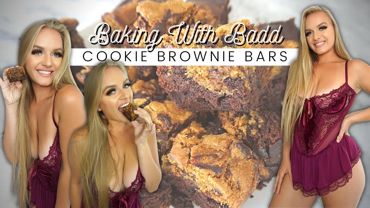 Baking in Lingerie: Fudgy Cookie Brownie Bars