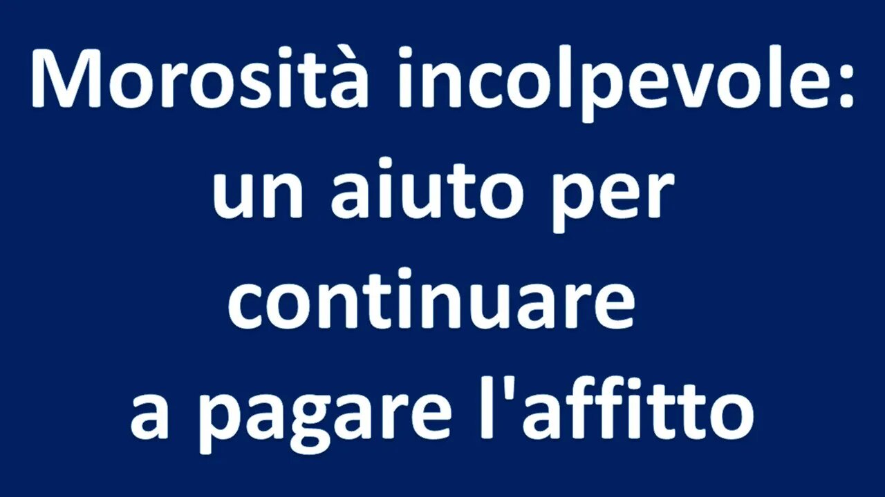 Morosità incolpevole un aiuto per continuare a pagare l'affitto. #finsubito #adessonews finsubito.eu