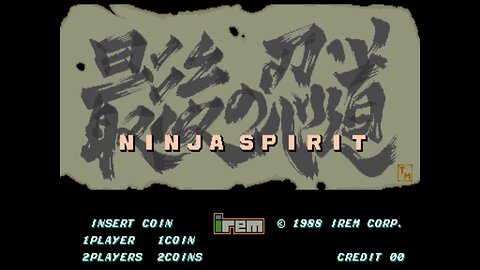 Ninja Spirit Arcade Game, Irem 1988, playthrough