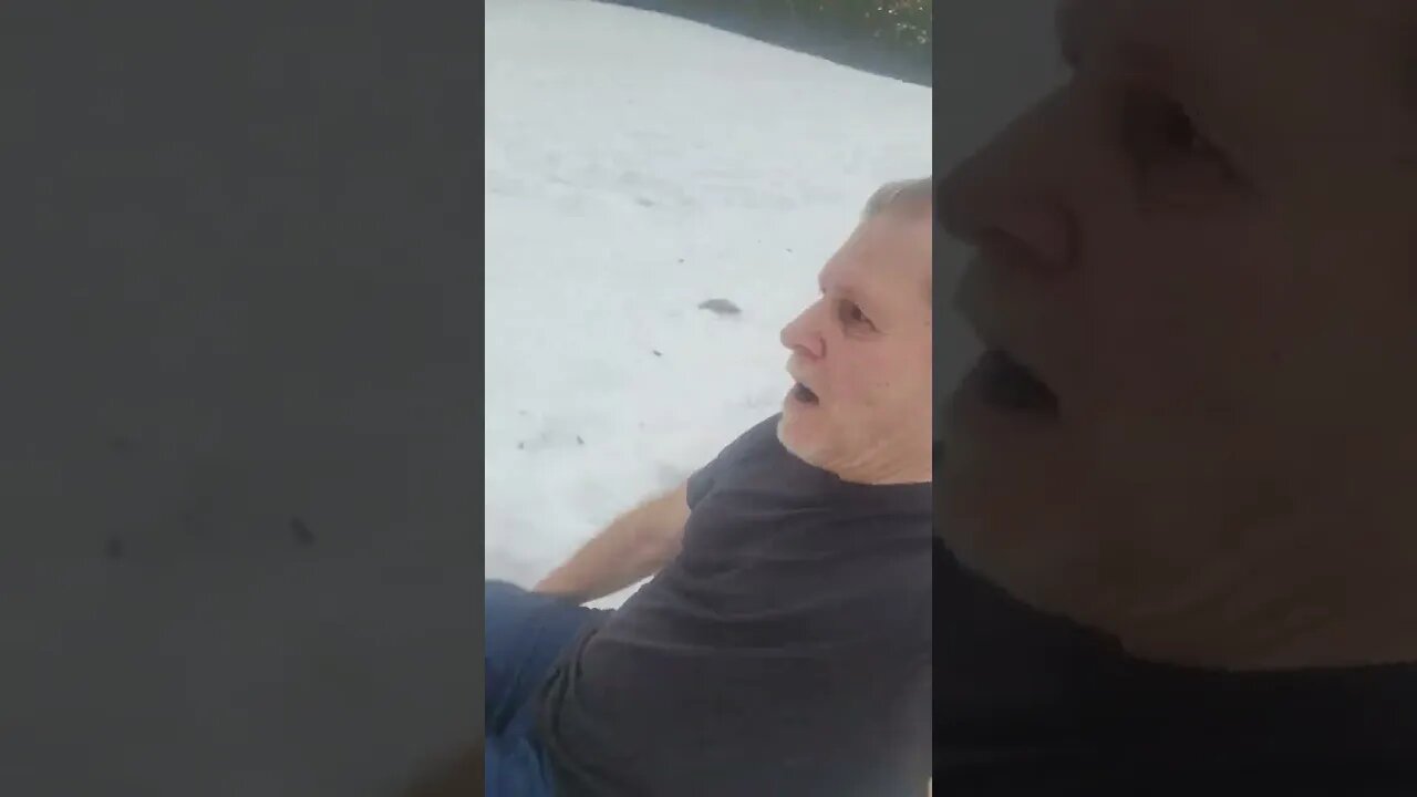 Sledding Downhill after two mile run