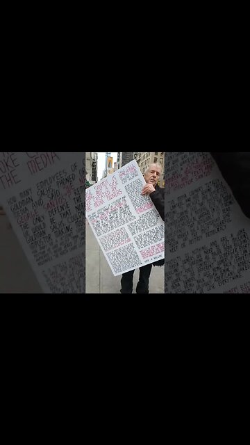 A anti @Santos4Congress person outside 5th ave and 20th Street 1605hrs 1/28/23 #georgesantos #fraud