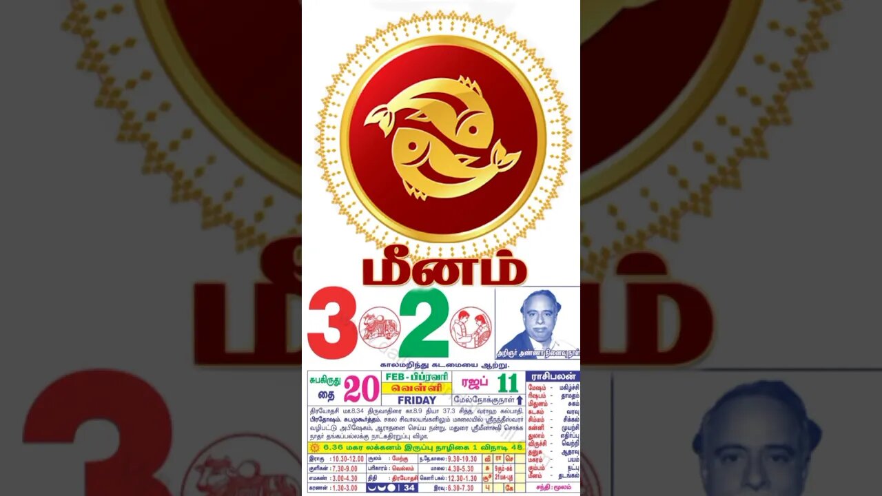 மீனம்||இன்றைய ராசிபலன்||03|02|2023|வெள்ளிகிழமை||Today Rasi Palan | Daily Horoscope