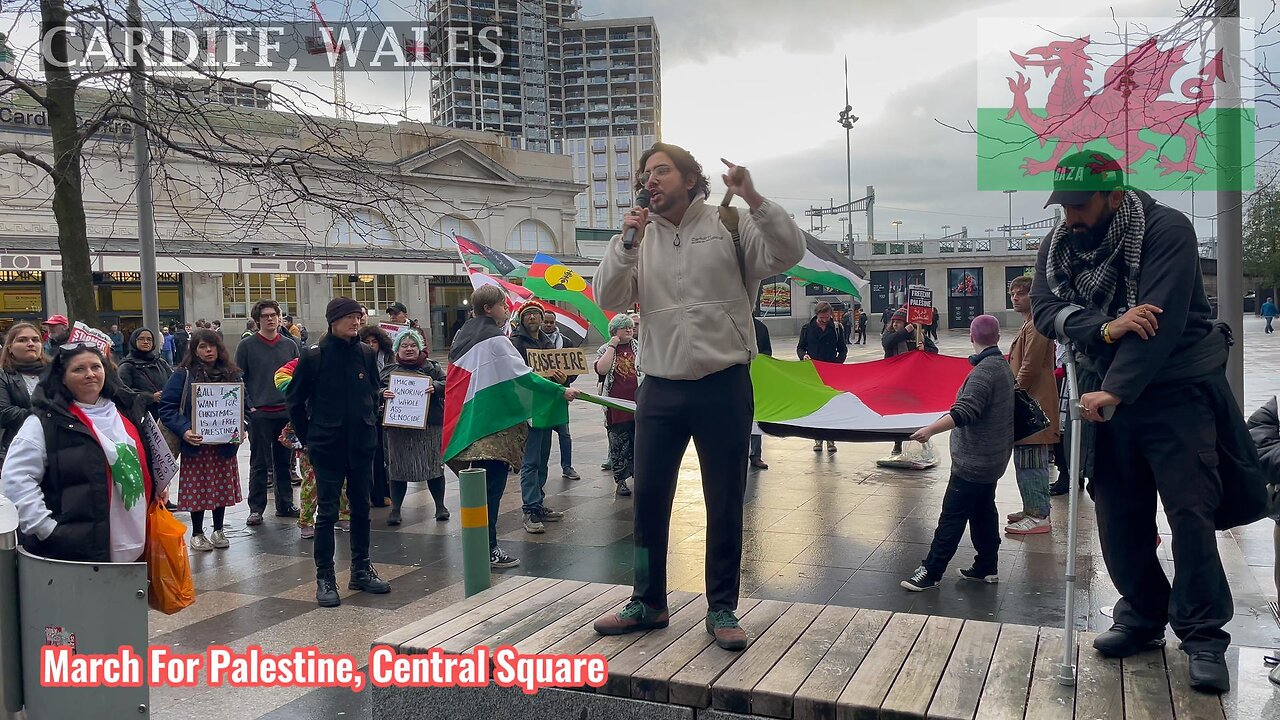 March For Palestine, Central Square Cardiff