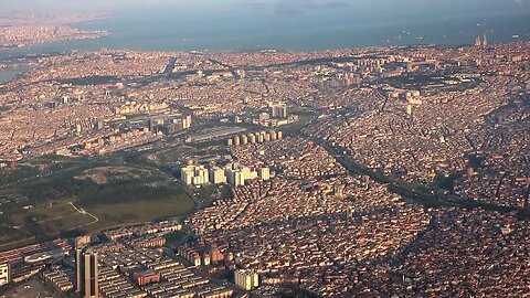 aerial view of buildings in crowded city of dhaka cityscape from airplane SBV 347079859 HD