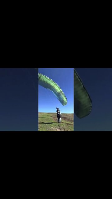 #paramotor bunny hill training. Oops a few falls