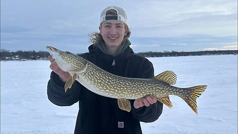 Ice fishing with tip ups