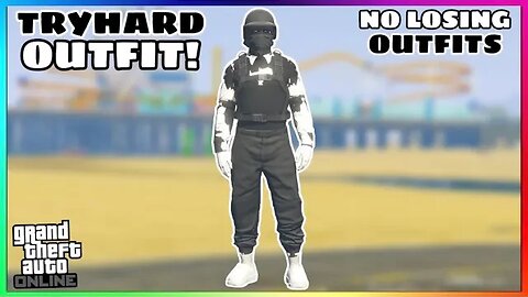 Easy Black Joggers Ripped Shirt Glitch Tryhard Modded Outfit (No Transfer) (GTA Online)