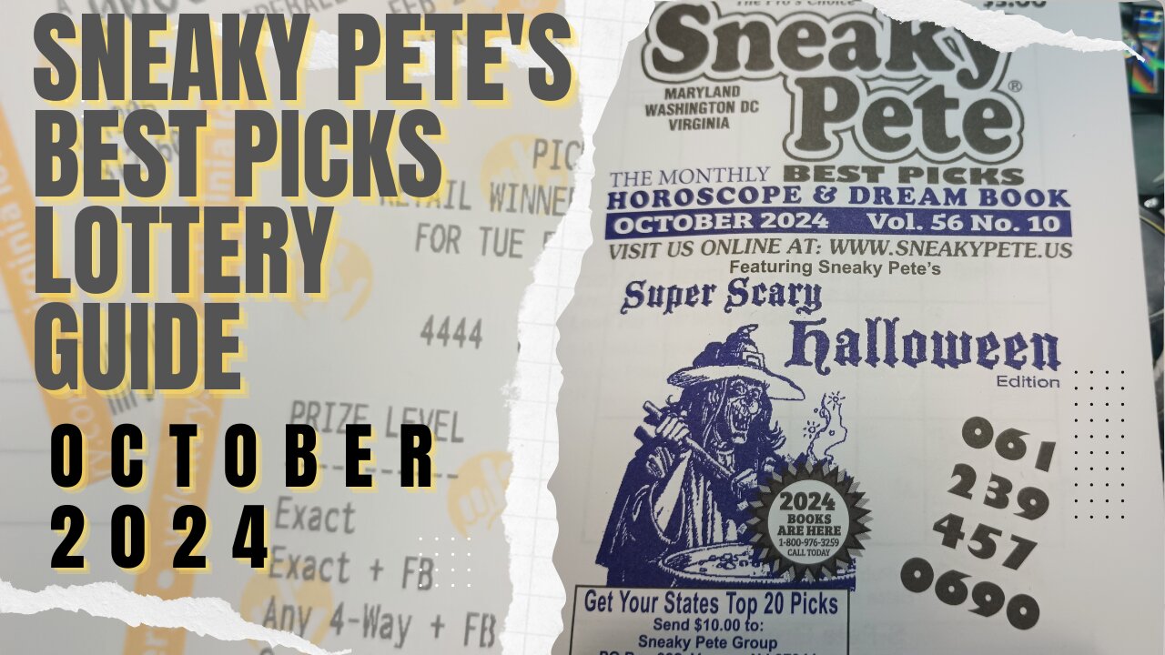 Sneaky Pete's Best Picks 🐔 October 24 Lottery Suggestions