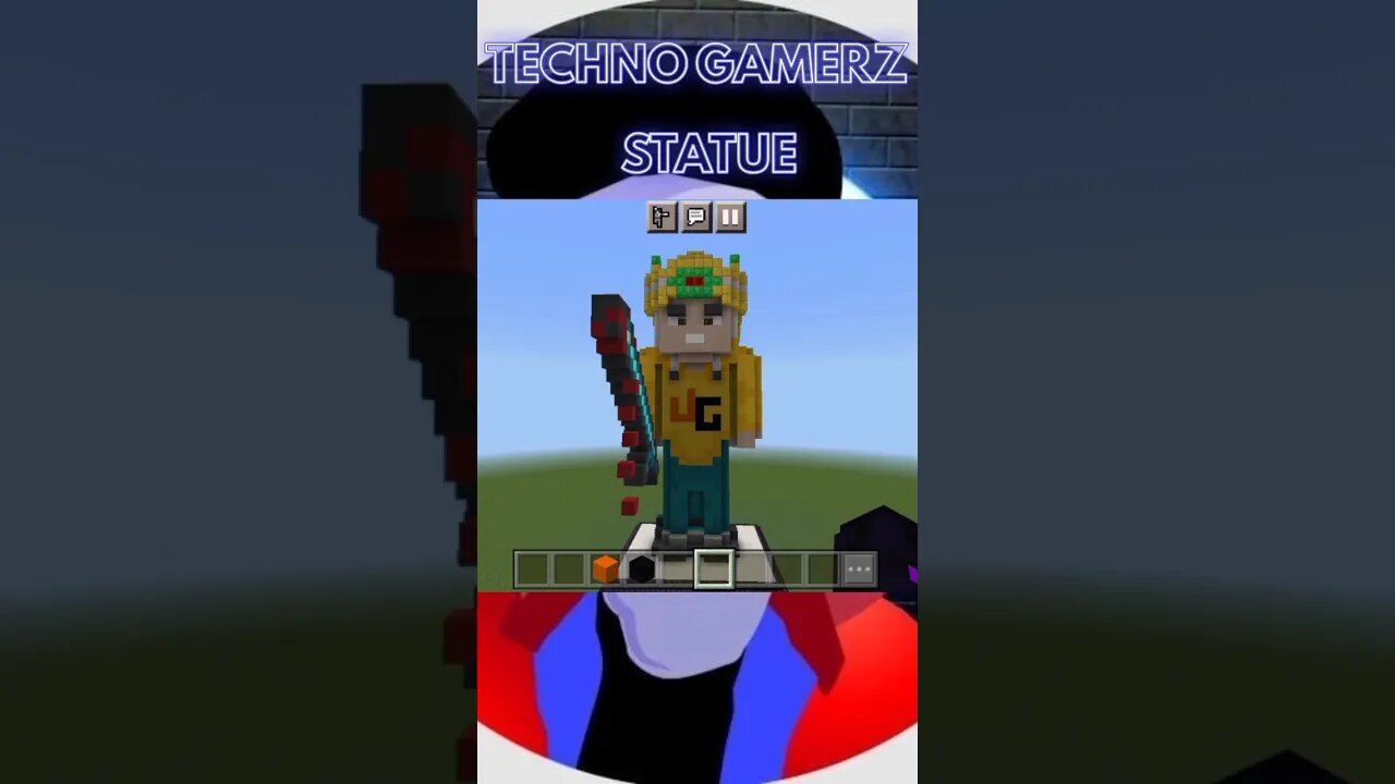 TECHNO GAMERZ STATUE IN MINECRAFT 🗽#shorts#minecrartshorts#youtubeshorts