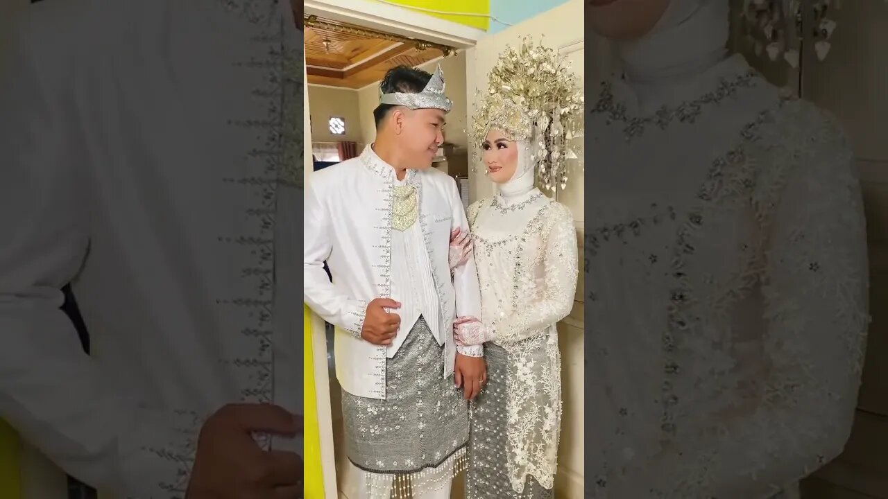 AKAD NIKAH PENGANTIN PAKAIAN ADAT PALEMBANG - SUMATERA SELATAN - INDONESIA #short #shorts