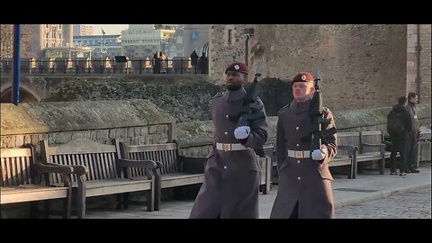 MAKE WAY THE KINGS GUARD BUMPS IN TO TOURIST TRYING TO GET A SELFIE 🤳 #toweroflondon