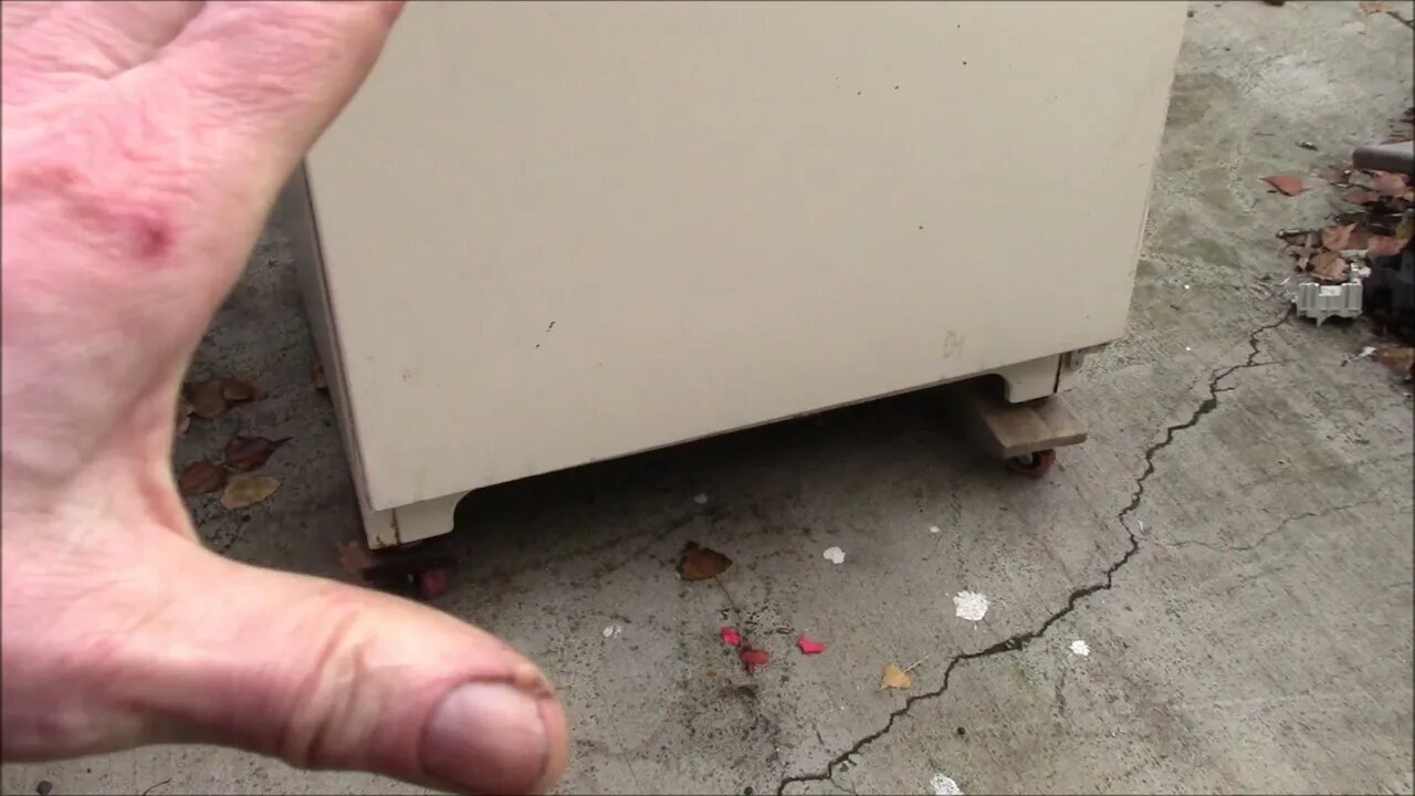 Adding Casters to the old Upright Freezer