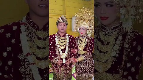 pasangan serasi ! Pengantin Pakaian adat Palembang -Sumatera Selatan #short #shorts #shortvideo