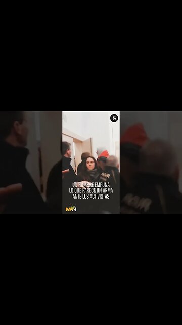 Mossad Officer Pulls Gun on Protesters in Spain