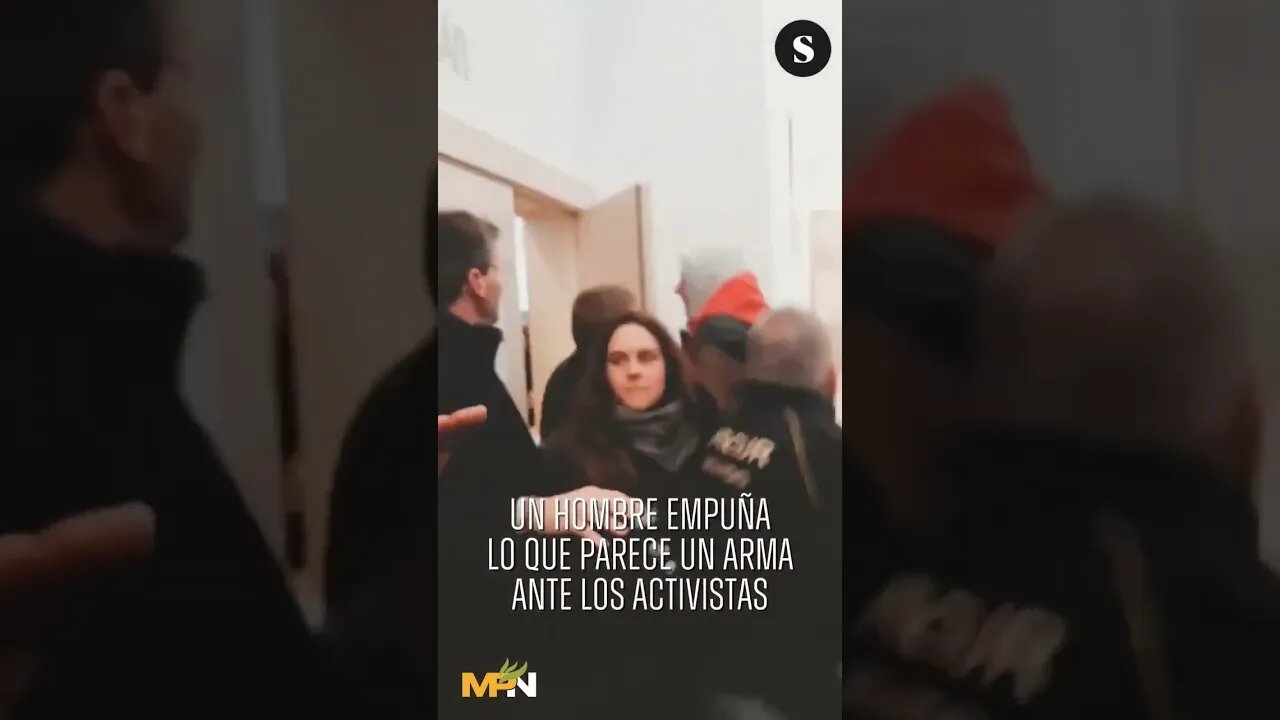 Mossad Officer Pulls Gun on Protesters in Spain
