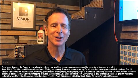 Clay Clark Client Testimonial | “I Came In With Clay Clark & They Got My Search Engine Optimization Correct. Within 14 Months We Are About 60% Up!" - See Thousands of Testimonials At: ThrivetimeShow.com