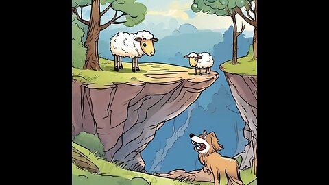 Wolves at the bottom of the cliff