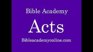 Acts 1:1-5 Lesson 1