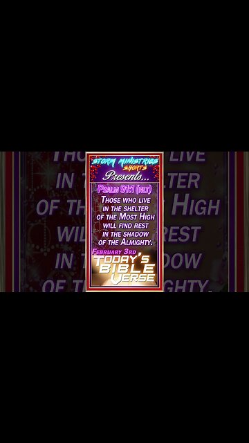 FEB 3, 2023 | STORM MINISTRIES | Daily Bible Verse | Psalm 91:1 (NLT) | #shorts