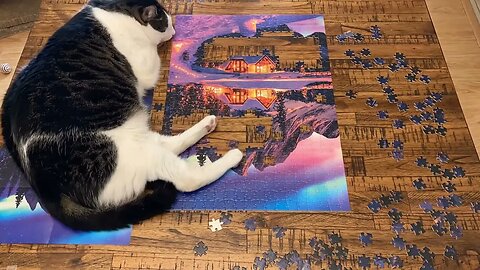 Puzzle Timelapse Mountain Cabin 500 piece