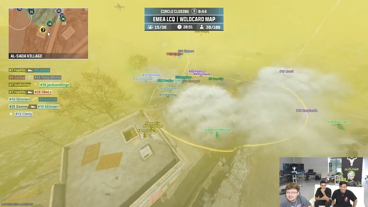 Aydan Reacts to MOST INSANE Final Circle With HALF THE LOBBY Alive in $1,000,000 WSOW Tournament