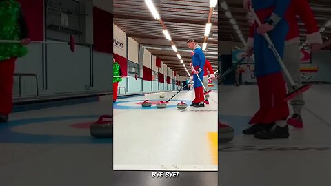 We tried curling for the first time… #shorts