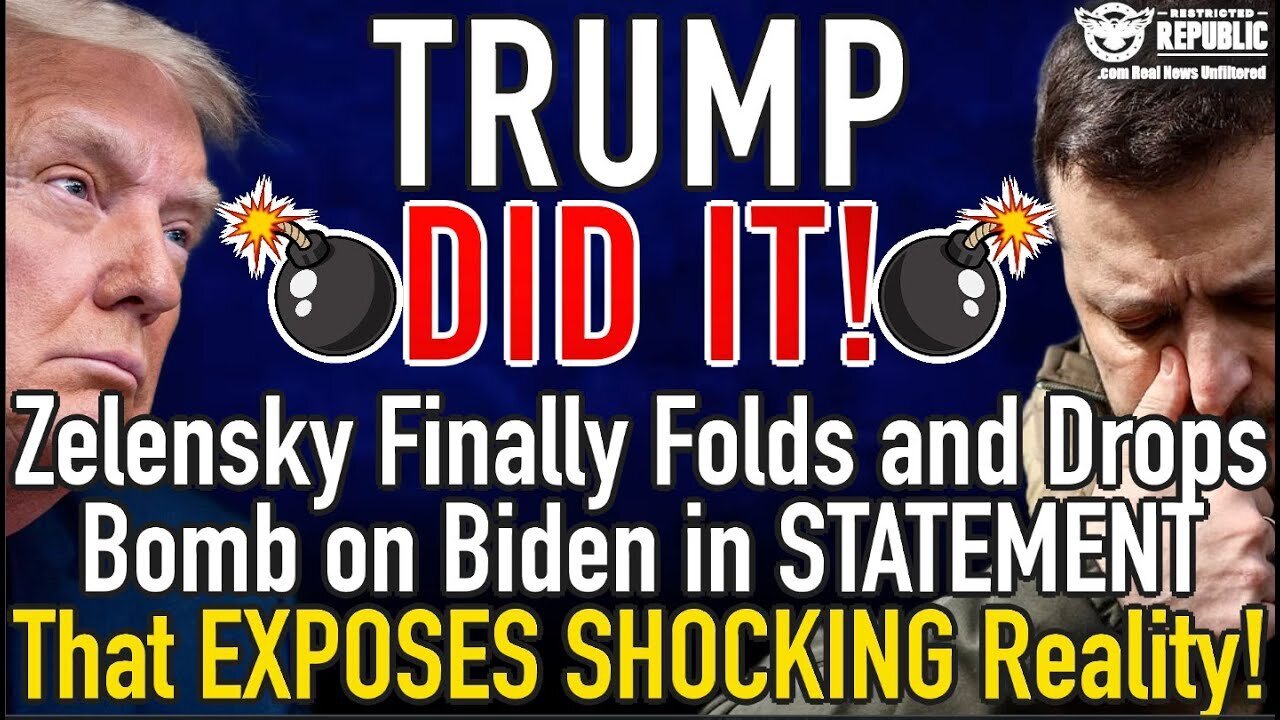 Trump Did It! Zelensky Finally Folds & Drops Bomb On Biden In Statement That Exposes Shocking Claim!