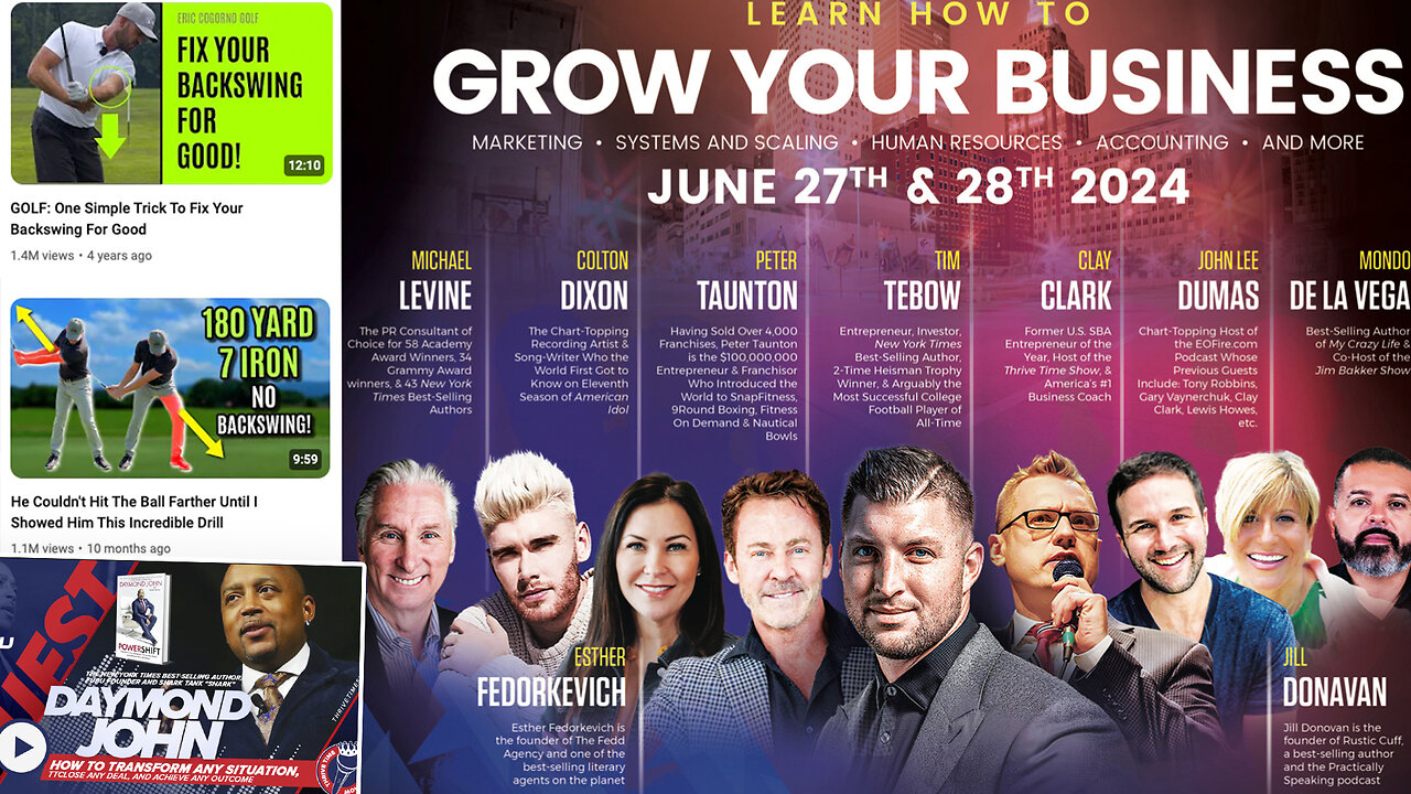 Business Podcast | Eric Cogorno: How He Built a 500K Online Following & How You Can Too! + Interview w/ FUBU'S Daymond John “Doubling the Number of New Customers!” TortillaSoup.com & Tebow Joins June 27-28 Business Conf