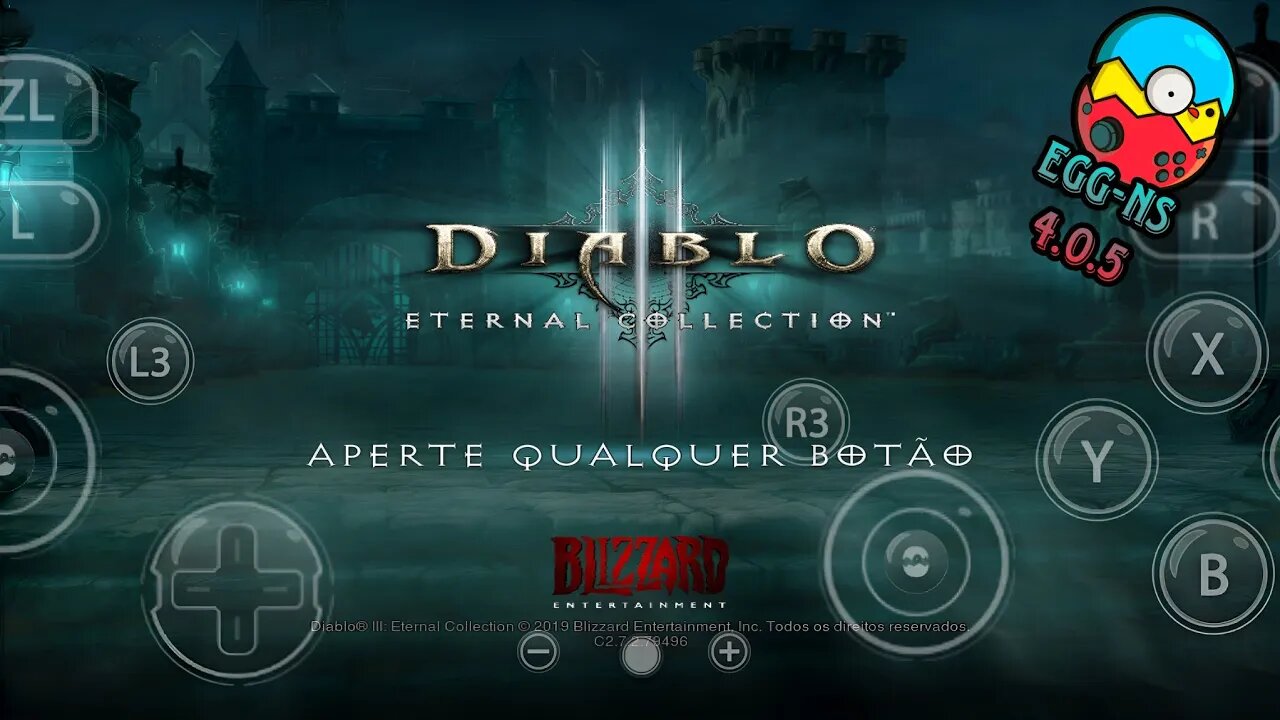 DIABLO III - Game Play no Egg NS Emulator Switch 4.0.5 - SD888 PLUS - 8GB