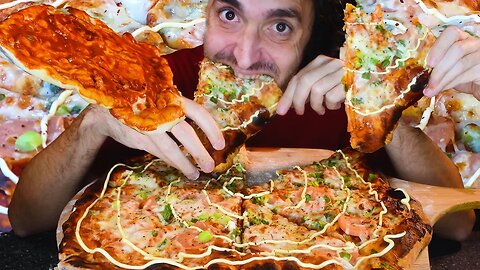 GOCHUJANG SAUCE KOREAN FISH PIZZA 고추장 생선 피자 * ASMR MUKBANG NO TALKING * | NOMNOMSAMMIEBOY